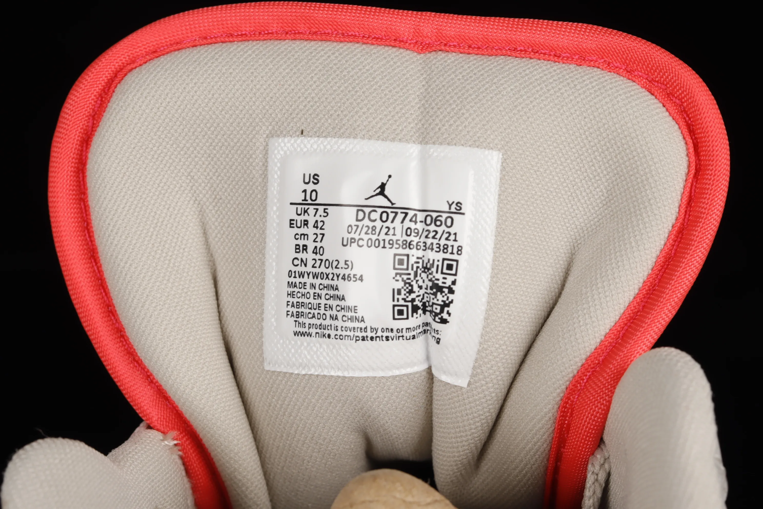 All categories Air Jordan Jordan series basketball shoes Air Jordan 1 Low G version pure original Air Jordan Low "Light Iron Ore" AJ1 Joe 1 gray pink low-top cultural sneakers DC0774-060